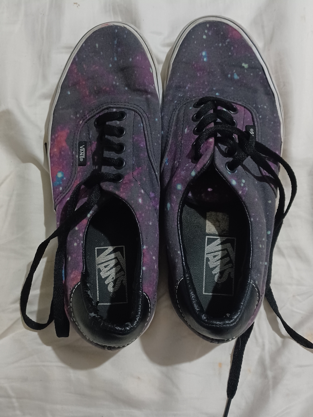 Vans Galaxy Print Canvas Sneakers - Black & Purple